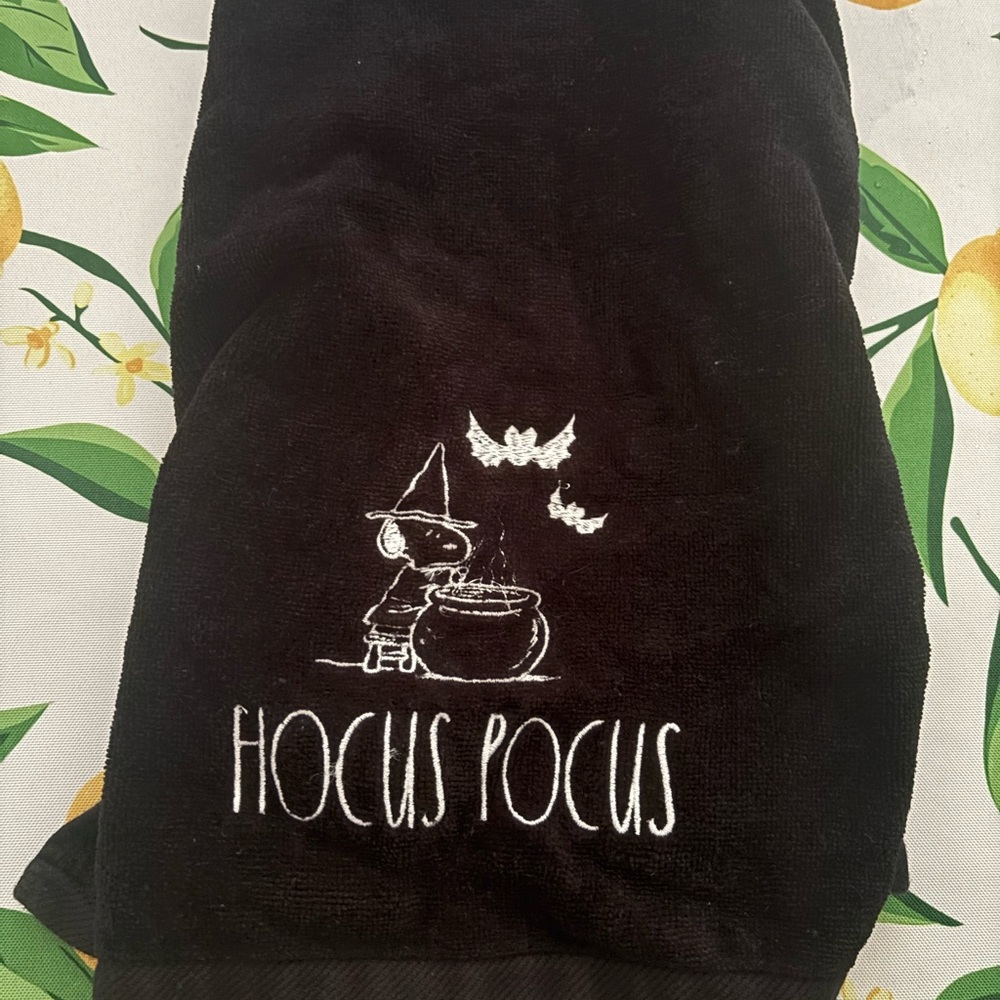 Rae Dunn Black Hocus Pocus Hand Towel